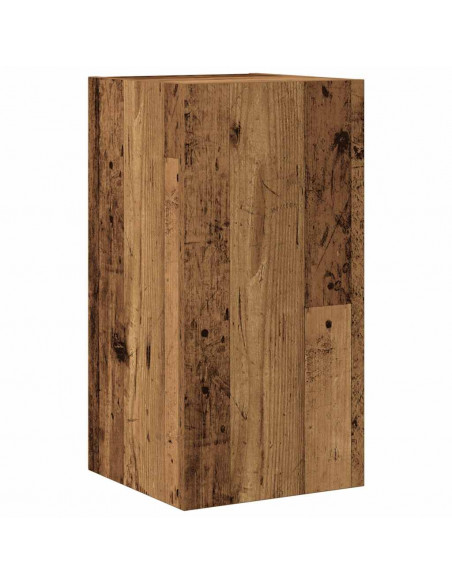 Set Mobile TV 5 pz Montato a Parete Legno Antico in Truciolato