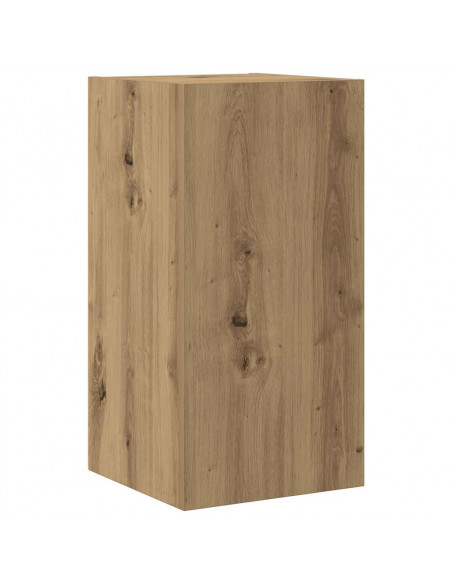 Set Mobile TV 5 pz Montato a Parete Rovere in Legno Multistrato