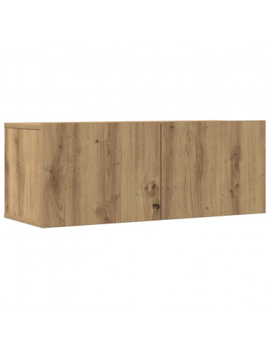 Set Mobile TV 5 pz Montato a Parete Rovere in Legno Multistrato