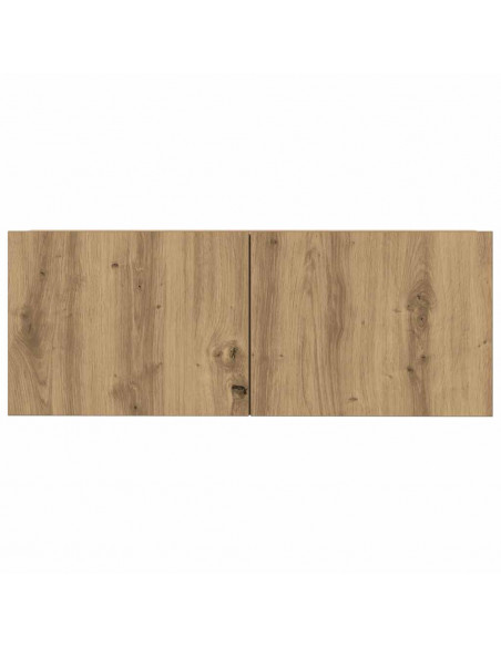 Set Mobile TV 5 pz Montato a Parete Rovere in Legno Multistrato
