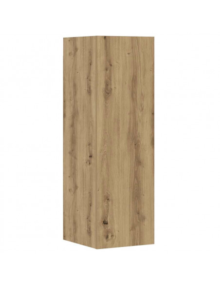 Set Mobile TV 6 pz Montato a Parete Rovere in Legno Multistrato