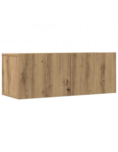 Set Mobile TV 7 pz Montato a Parete Rovere in Legno Multistrato