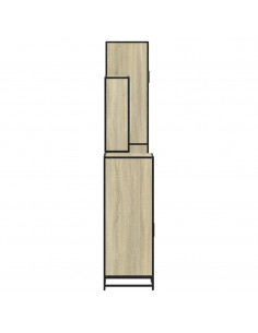 Set Mobili da Bagno 4 pz Rovere Sonoma in Legno Multistrato 2