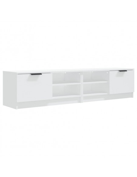 Mobili Porta TV 2 pz Bianchi 80x35x36,5 cm in Legno Multistrato
