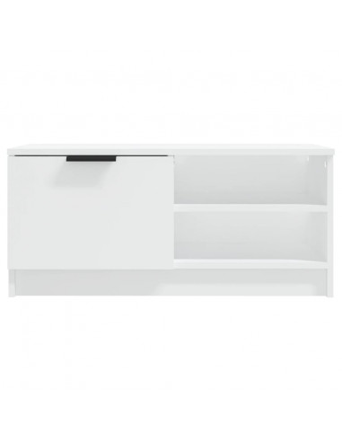 Mobili Porta TV 2 pz Bianchi 80x35x36,5 cm in Legno Multistrato