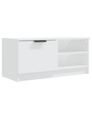 Mobili Porta TV 2 pz Bianchi 80x35x36,5 cm in Legno Multistrato