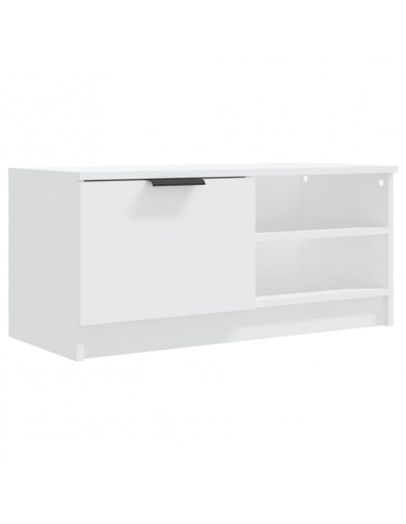 Mobili Porta TV 2 pz Bianchi 80x35x36,5 cm in Legno Multistrato