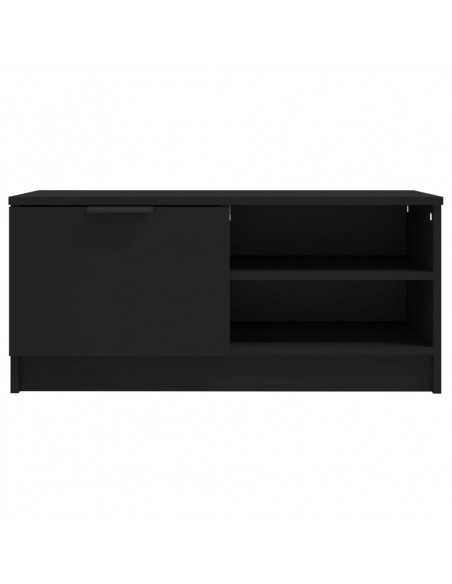 Mobili Porta TV 2 pz Neri 80x35x36,5 cm in Legno Multistrato