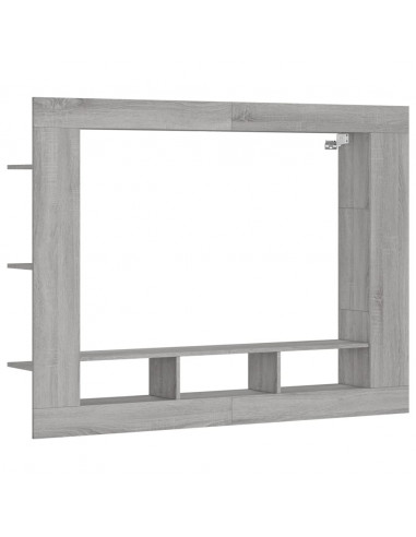 Mobile Porta TV Grigio Sonoma 152x22x113cm in Legno Multistrato