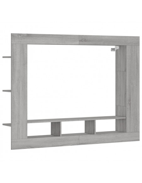 Mobile Porta TV Grigio Sonoma 152x22x113cm in Legno Multistrato
