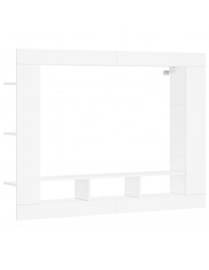 Mobile Porta TV Bianco 152x22x113 cm in Legno Multistrato