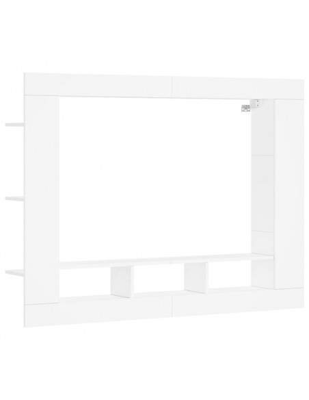 Mobile Porta TV Bianco 152x22x113 cm in Legno Multistrato