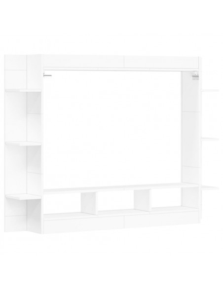Mobile Porta TV Bianco 152x22x113 cm in Legno Multistrato