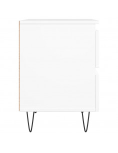 Comodino Bianco 40x35x50 cm in Legno Multistrato