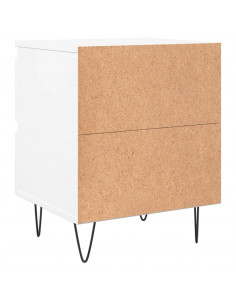 Comodino Bianco 40x35x50 cm in Legno Multistrato 2