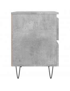 Comodino Grigio Cemento 40x35x50 cm in Legno Multistrato