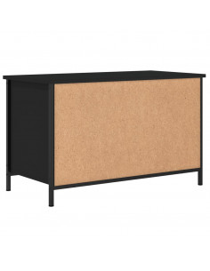 Mobile Porta TV Nero 80x40x50 cm in Legno Multistrato 2