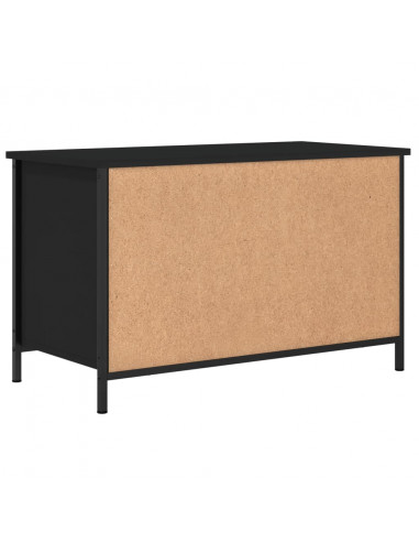 Mobile Porta TV Nero 80x40x50 cm in Legno Multistrato