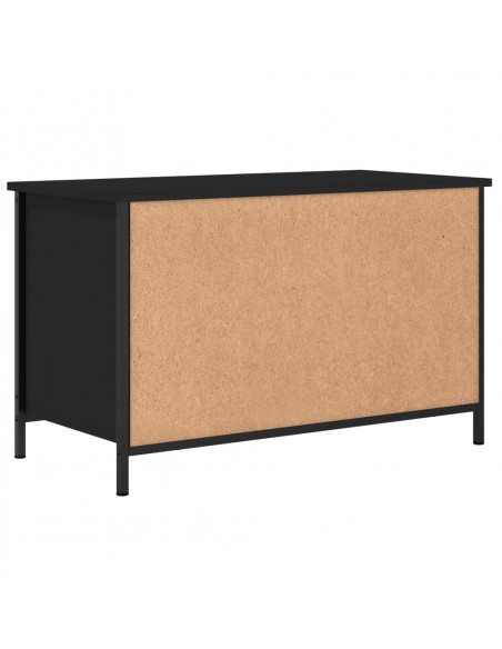Mobile Porta TV Nero 80x40x50 cm in Legno Multistrato