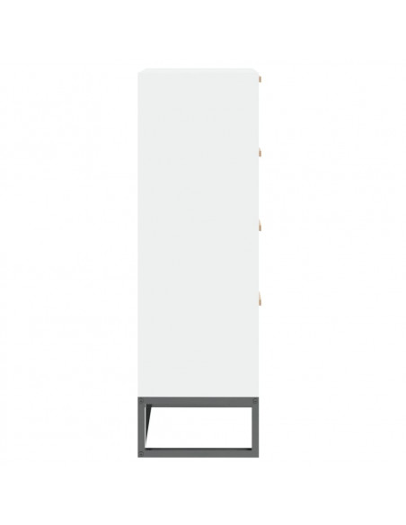Credenza Bianca 40x30x95 cm in Legno Multistrato