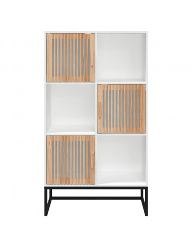 Credenza Bianca 70x35x125 cm in Legno Multistrato