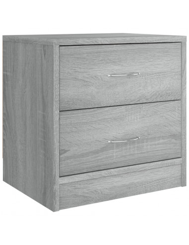 Comodini 2pz Grigio Sonoma 40x30x40 cm in Truciolato