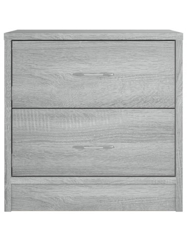 Comodini 2pz Grigio Sonoma 40x30x40 cm in Truciolato