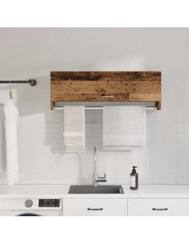 Armadio in Legno Vecchio 100x32,5x35 cm in Legno Multistrato