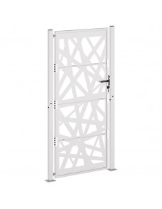 Cancello da Giardino 105x205 cm Acciaio Corten Design Leggero 2