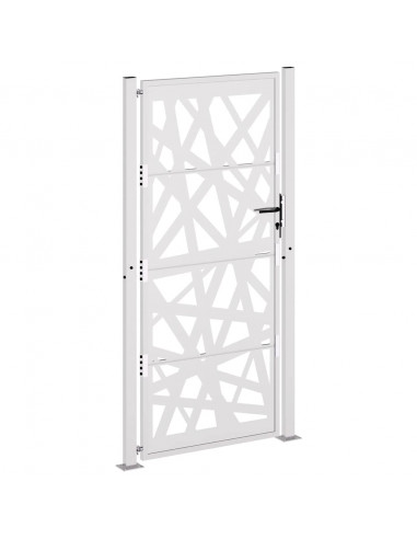 Cancello da Giardino 105x205 cm Acciaio Corten Design Leggero