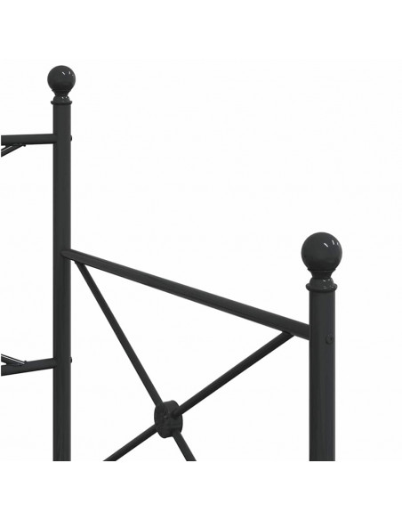 Divano Letto Estraibile senza Materasso Nero 90x200 cm Acciaio