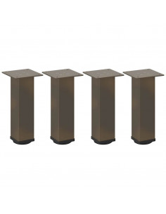 Gambe per Tavolino 4 pz Acciaio Naturale 30-32 cm Acciaio 2