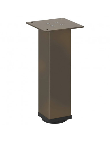 Gambe per Tavolino 4 pz Acciaio Naturale 30-32 cm Acciaio