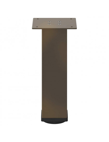 Gambe per Tavolino 4 pz Acciaio Naturale 30-32 cm Acciaio
