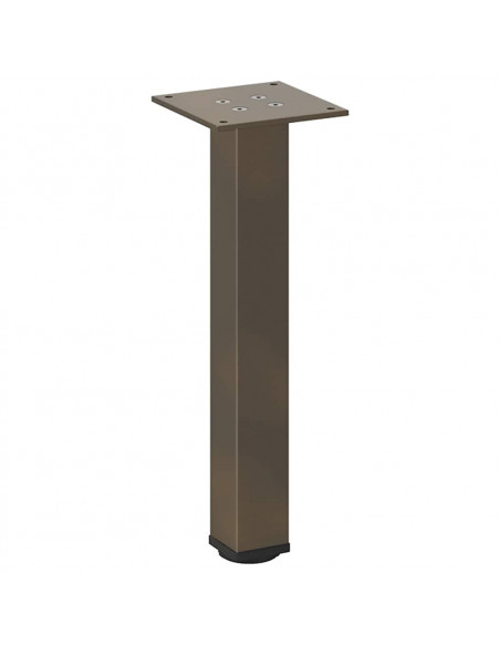 Gambe per Tavolino 4 pz Acciaio Naturale 30-32 cm Acciaio