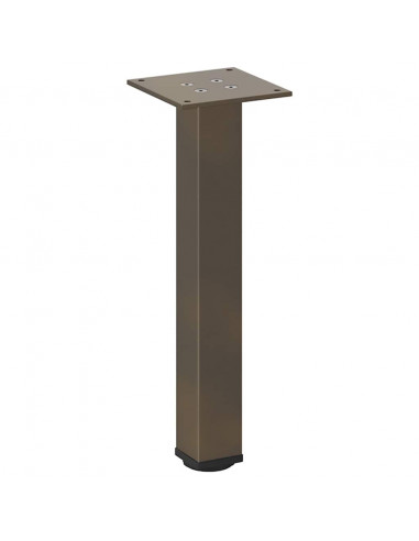 Gambe per Tavolino 4 pz Acciaio Naturale 42-44 cm in Acciaio