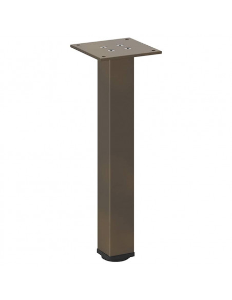 Gambe per Tavolino 4 pz Acciaio Naturale 42-44 cm in Acciaio