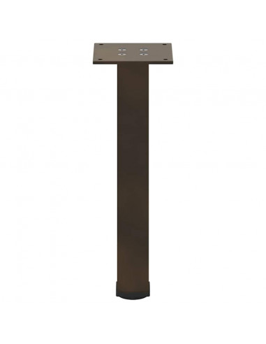 Gambe per Tavolino 4 pz Acciaio Naturale 42-44 cm in Acciaio