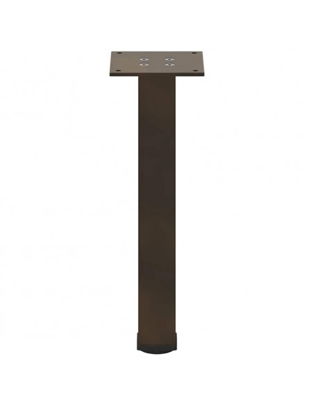 Gambe per Tavolino 4 pz Acciaio Naturale 42-44 cm in Acciaio