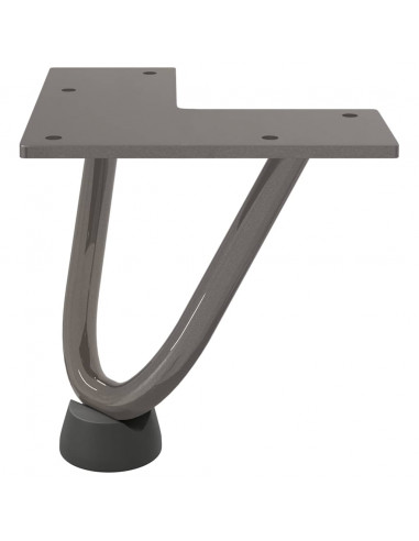 Gambe Tavolo a Forcina 4 pz 10 cm Acciaio Massiccio