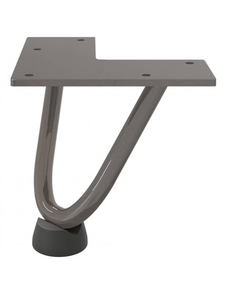 Gambe Tavolo a Forcina 4 pz 10 cm Acciaio Massiccio