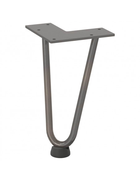 Gambe Tavolo a Forcina 4 pz 20 cm Acciaio Massiccio