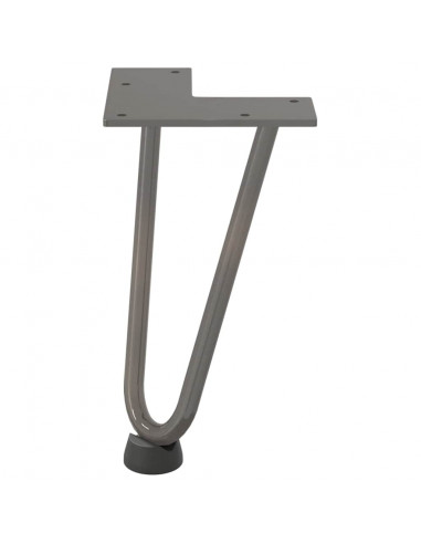 Gambe Tavolo a Forcina 4 pz 20 cm Acciaio Massiccio