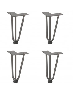 Gambe Tavolo a Forcina 4 pz 20 cm Acciaio Massiccio 2