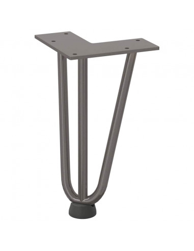 Gambe Tavolo a Forcina 4 pz 20 cm Acciaio Massiccio