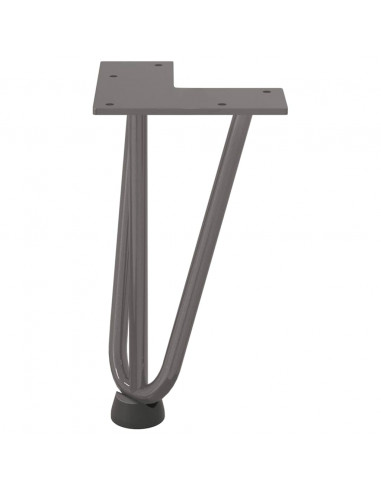 Gambe Tavolo a Forcina 4 pz 20 cm Acciaio Massiccio