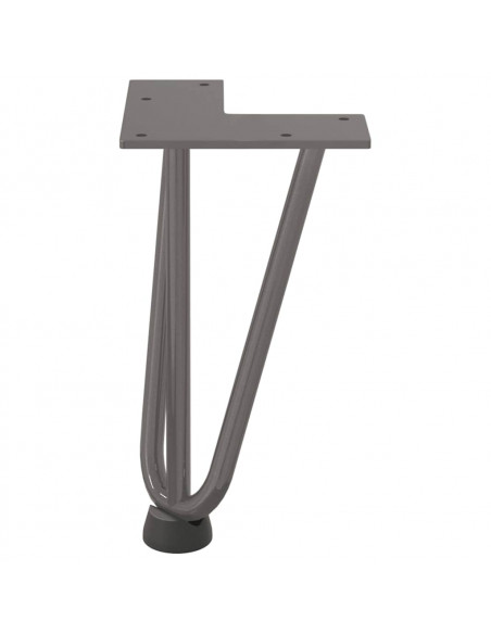 Gambe Tavolo a Forcina 4 pz 20 cm Acciaio Massiccio