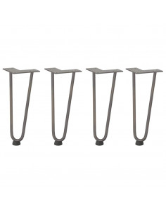 Gambe Tavolo a Forcina 4 pz 30 cm Acciaio Massiccio 2