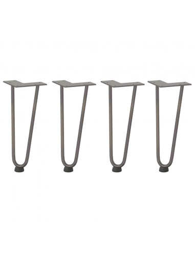 Gambe Tavolo a Forcina 4 pz 30 cm Acciaio Massiccio