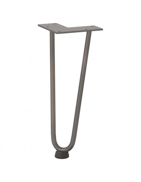 Gambe Tavolo a Forcina 4 pz 30 cm Acciaio Massiccio